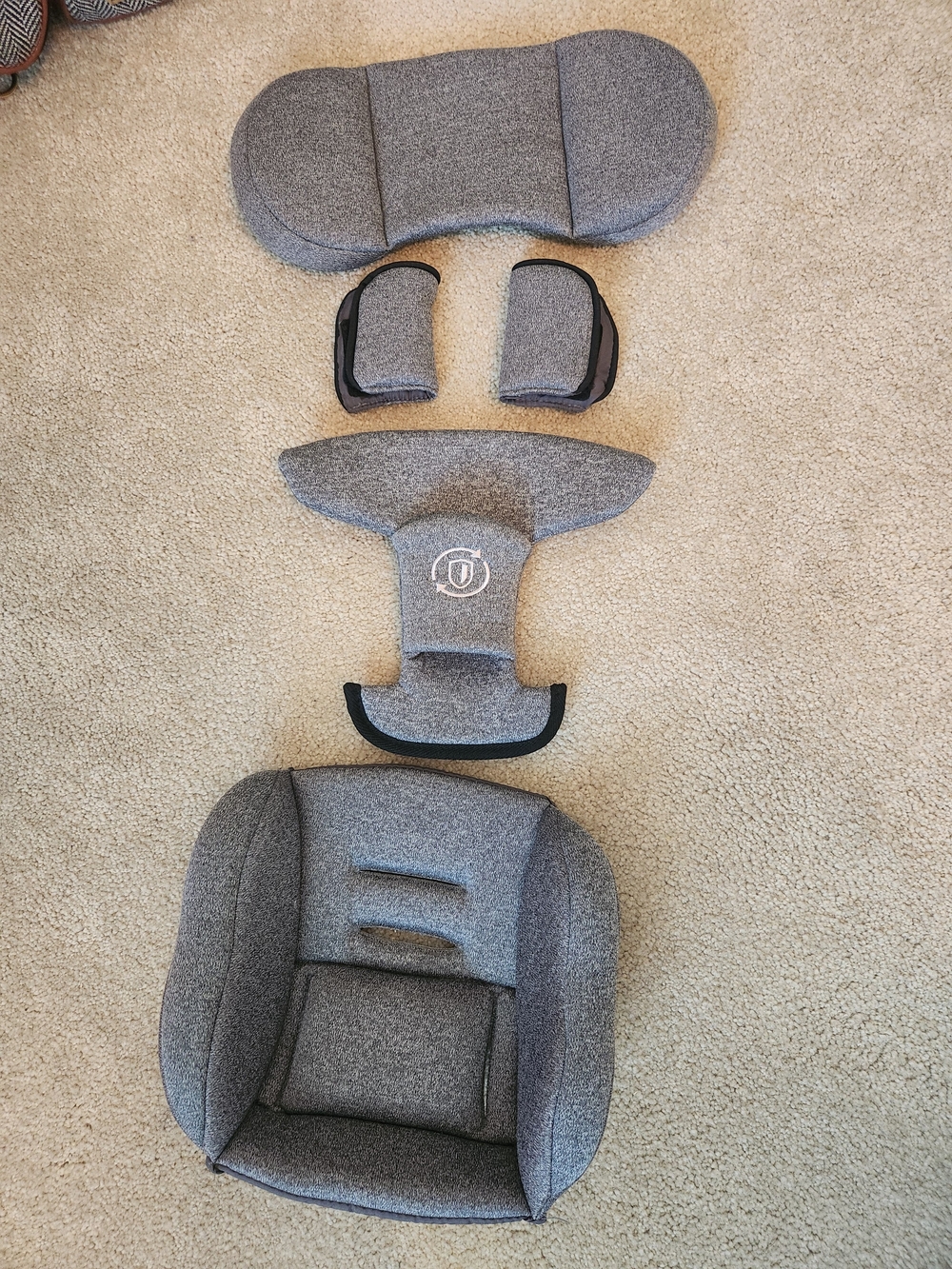 Gray Replacement Comfort Padding Set for EVENFLO infant Carseat